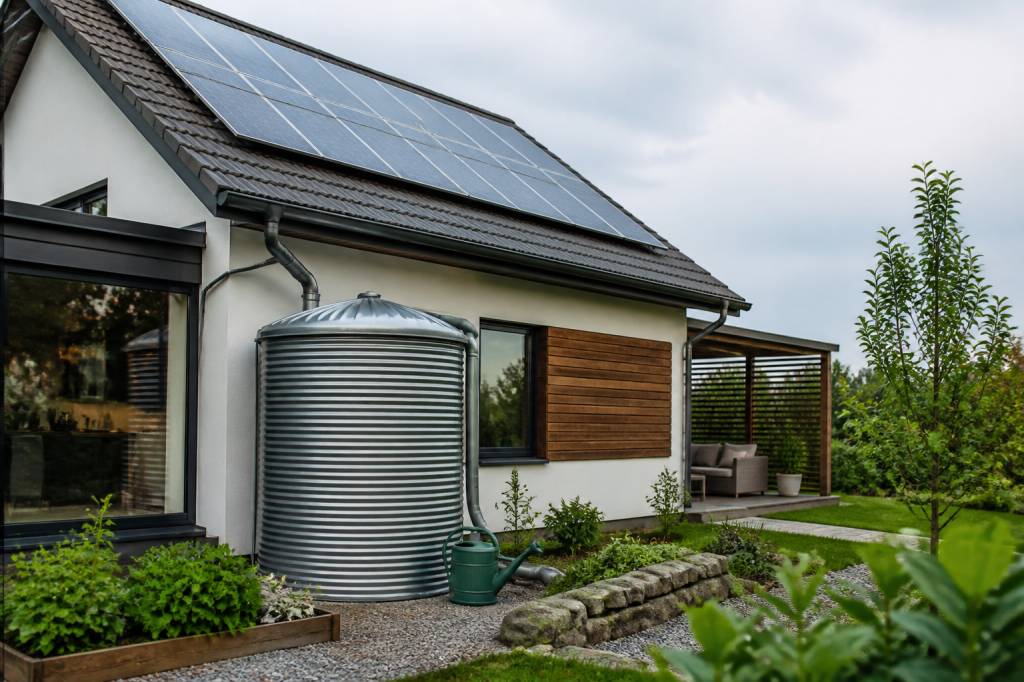 Cómo integrar paneles solares con un sistema de captación de agua de lluvia para una casa más sostenible
